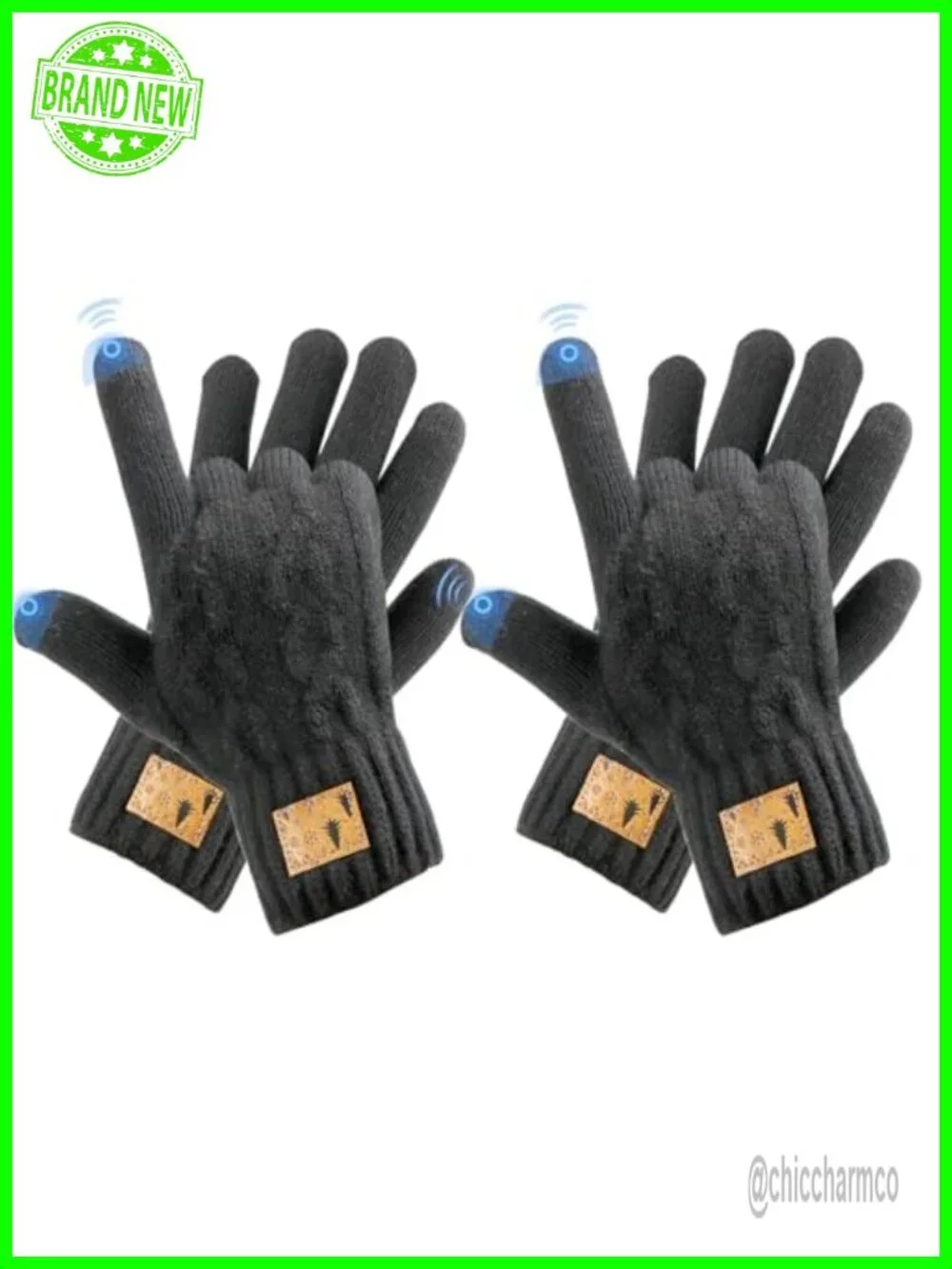 Touchscreen Winter Gloves, Thermal Wool Knit for Cold Weather, Unisex